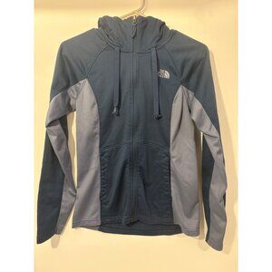 The North Face Womens Size Small Blue and Gray Full-Zip Hoodie Jacket Outdoor‎